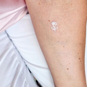 tatouage temporaire blanc rose (set de 4) 3