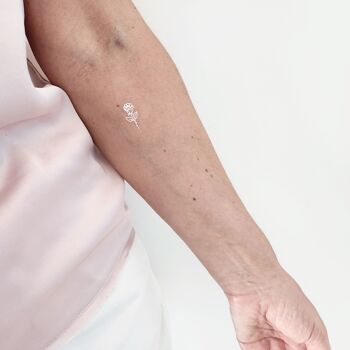 tatouage temporaire blanc rose (set de 4) 4