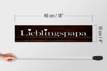Panneau en bois disant 46x10cm, papa préféré, cœur, décoration familiale 4