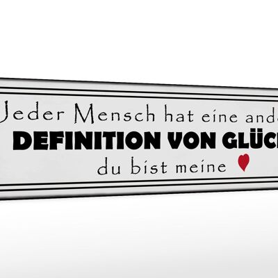 Holzschild Spruch 46x10cm Jeder andere Definition Glück Dekoration