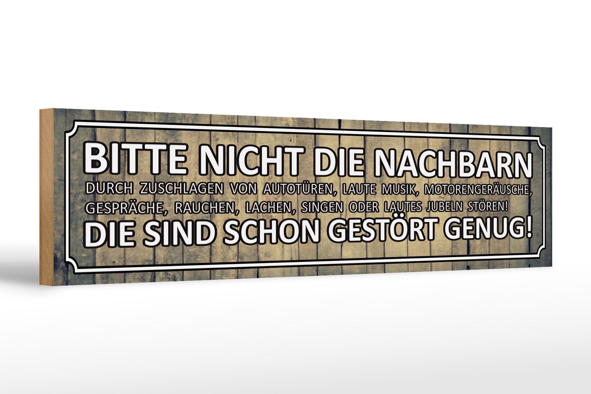 Cartello in legno con scritta 46x10 cm per favore non disturbare la decorazione dei vicini
