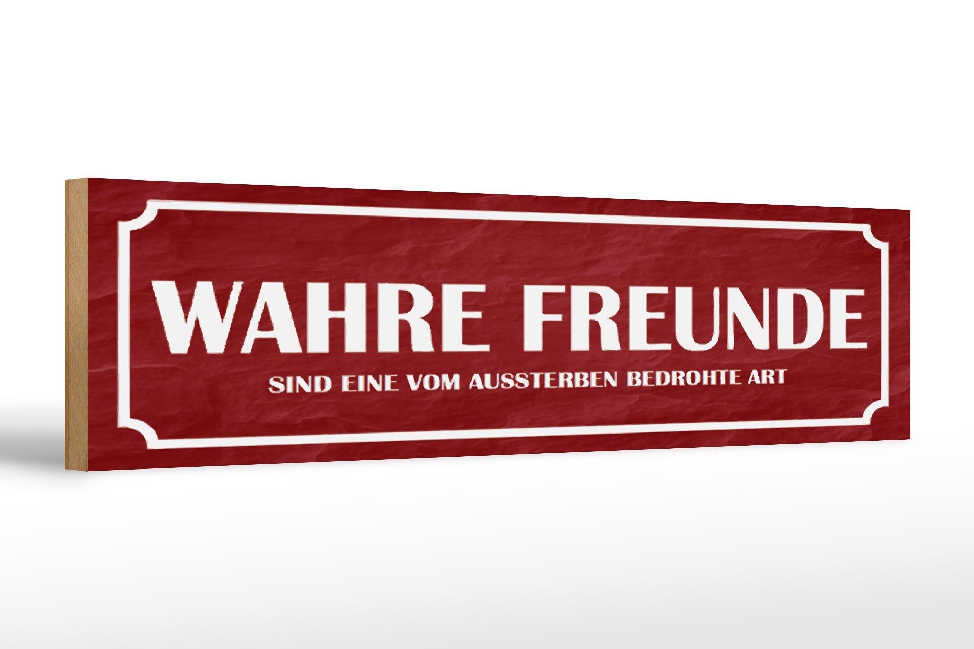 Wooden sign saying 46x10cm true friends gift decoration