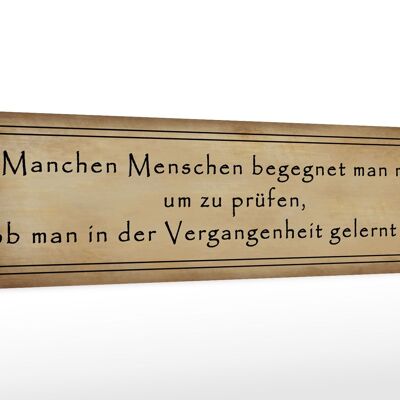 Holzschild Spruch 46x10cm manche Menschen begegnet man nur Dekoration