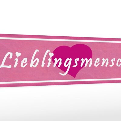 Cartello in legno con scritta "persona preferita", decorazione regalo a forma di cuore, 46 x 10 cm