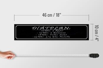 Panneau en bois indiquant 46x10cm plan de régime 2 pommes 2 bananes décoration salade 4