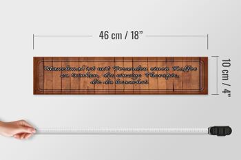 Panneau en bois disant 46x10cm avec des amis buvant du café, décoration 4