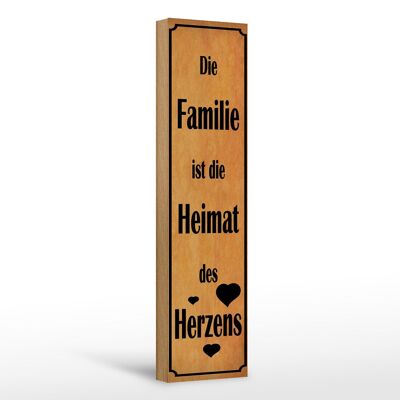 Holzschild Spruch 10x46cm Familie ist Heimat des Herzens Dekoration