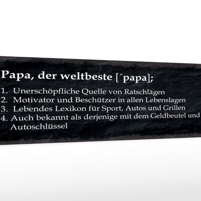 Cartello in legno con scritta "Papà, il miglior protettore del mondo" 46x10 cm