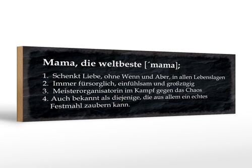 Holzschild Spruch 46x10cm Mama die weltbeste schenkt Liebe Dekoration