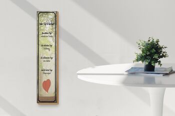 Panneau en bois indiquant 10x46 cm chaque jour est une décoration de cœur précieuse 3