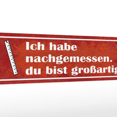 Holzschild Spruch 46x10cm nachgemessen du bist großartig Dekoration