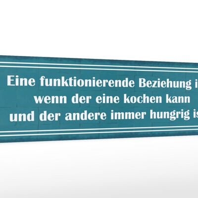 Holzschild Spruch 46x10cm funktionierende Beziehung wenn Dekoration