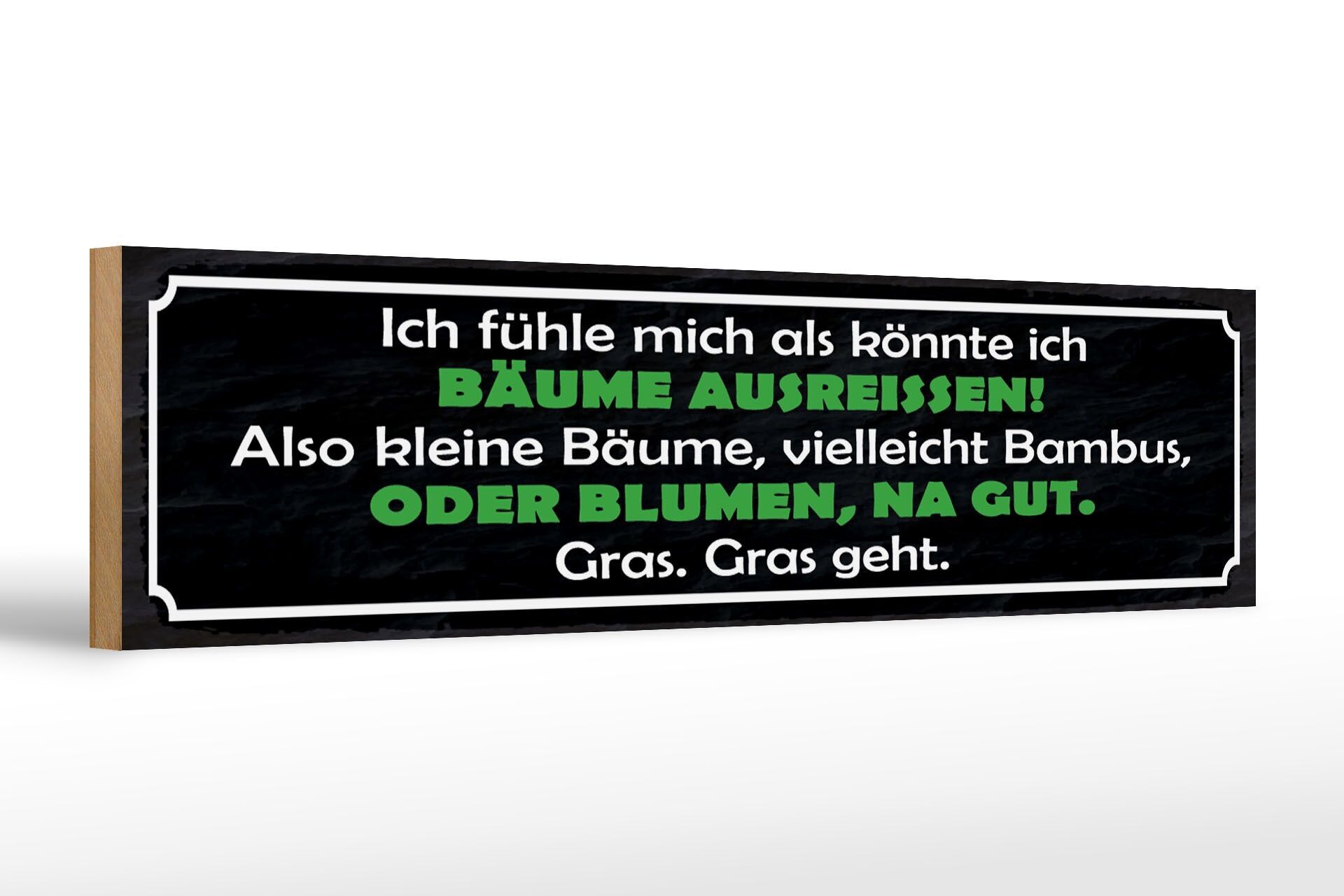 Panneau en bois indiquant 46x10cm Arrachage d'arbres ou décoration de fleurs