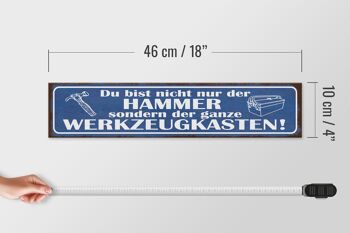 Panneau en bois disant 46x10cm vous n'êtes pas seulement le marteau mais une boîte à outils 4