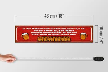Panneau en bois indiquant 46x10cm 0,33l bière mathématique 0 décoration de bière 4