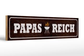 Panneau en bois disant 46x10cm Décoration barbecue Papas Reich 1