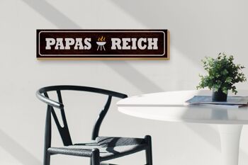 Panneau en bois disant 46x10cm Décoration barbecue Papas Reich 3