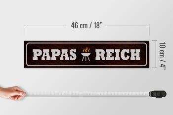 Panneau en bois disant 46x10cm Décoration barbecue Papas Reich 4