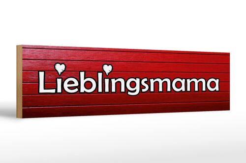 Holzschild Spruch 46x10cm Lieblingsmama Mama Herz Familie Dekoration