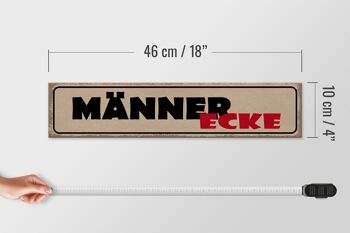 Panneau en bois disant 46x10cm coin homme cadeau décoration murale 4