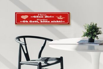 Panneau en bois disant 46x10cm Coeur Offrez-vous compte Oh God décoration 3