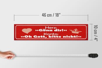 Panneau en bois disant 46x10cm Coeur Offrez-vous compte Oh God décoration 4