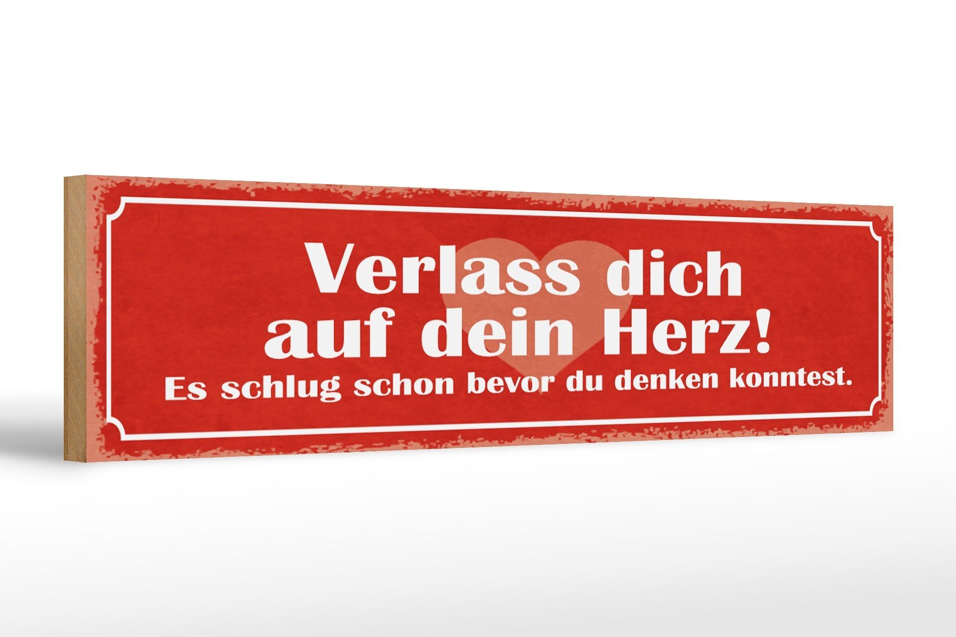 Cartello in legno con scritta 46x10 cm affidati alla decorazione del tuo cuore