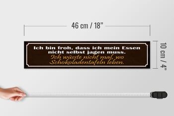 Panneau en bois indiquant 46x10cm décoration alimentaire barres de chocolat 4