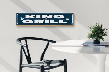 Panneau avis en bois 46x10cm décoration grillade King of Grill 3