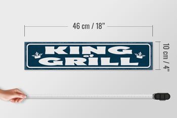 Panneau avis en bois 46x10cm décoration grillade King of Grill 4