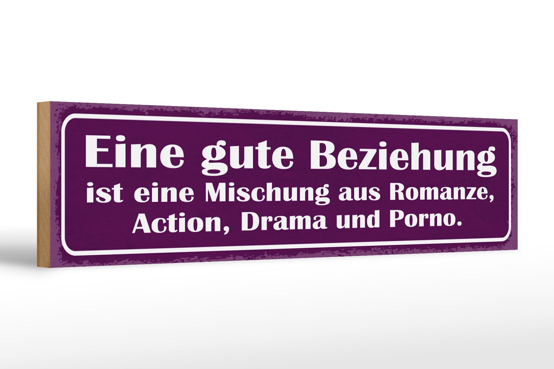 Cartello in legno con scritta "Buon rapporto" 46x10 cm è un mix di decorazioni