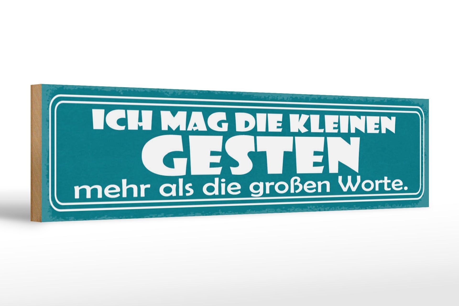 Cartello in legno con scritta 46x10 cm Mi piace la decorazione dei piccoli gesti