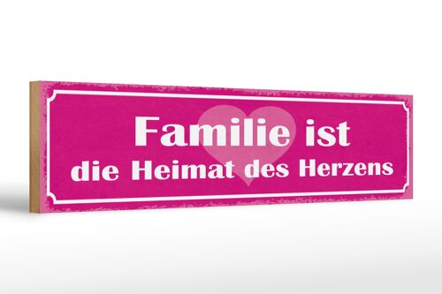 Holzschild Spruch 46x10cm Familie ist Heimat des Herzens Dekoration