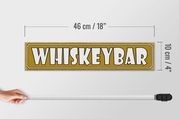 Panneau avis en bois 46x10cm décoration bar à whisky 4