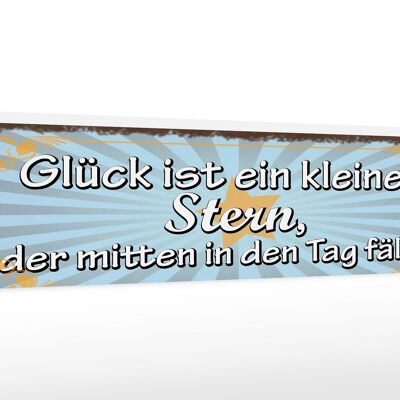 Holzschild Spruch 46x10cm Glück ist ein kleiner Stern der