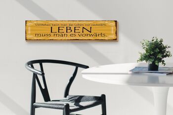 Panneau en bois disant 46x10cm Décoration You must live it forward 3