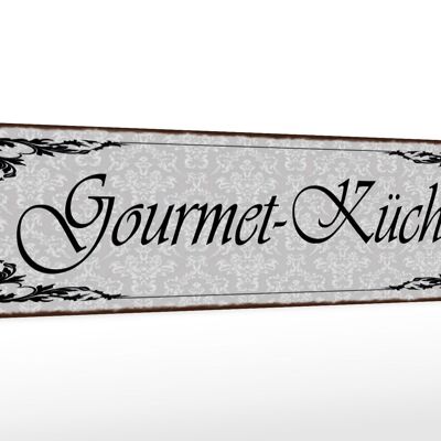 Cartello in legno nota 46x10 cm Gourmet - decorazione gourmet della cucina