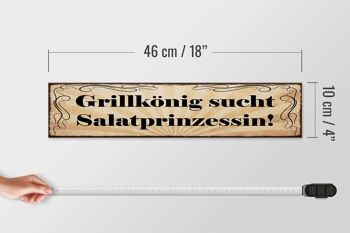 Panneau en bois indiquant 46x10cm Grill King cherche une décoration de princesse salade 4