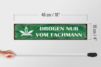 Panneau en bois 46x10cm "Drogues uniquement" d'un spécialiste de la décoration 4