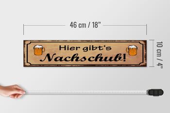 Panneau en bois indiquant 46x10cm La bière est réapprovisionnée, décoration 4
