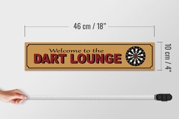Panneau note en bois 46x10cm Décoration Welcome to the Dart Lounge 4