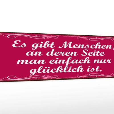 Holzschild Spruch 46x10cm Gibt Menschen einfach glücklich Dekoration