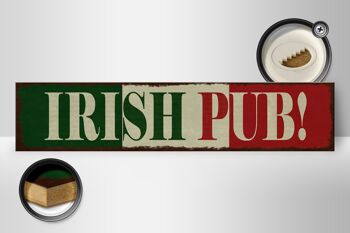 Panneau en bois avis 46x10cm décoration pub pub irlandais 2
