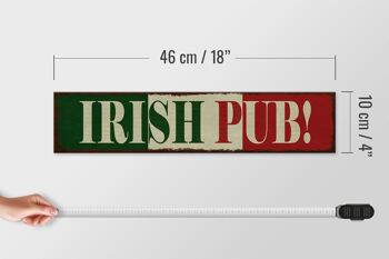 Panneau en bois avis 46x10cm décoration pub pub irlandais 4
