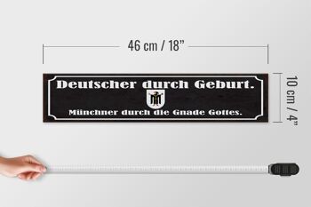 Panneau en bois disant 46x10cm Allemand de naissance Décoration Munich 4
