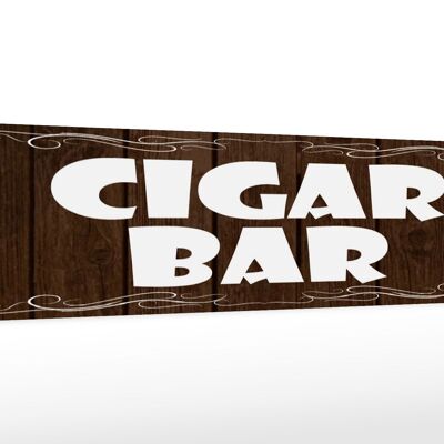 Letrero de madera que dice 46x10cm Cigar Bar decoración de bar de cigarros