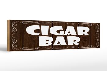 Panneau en bois disant 46x10cm Cigar Bar décoration de bar à cigares 1