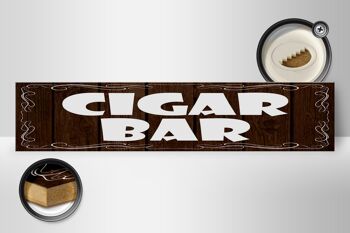 Panneau en bois disant 46x10cm Cigar Bar décoration de bar à cigares 2