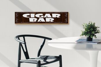 Panneau en bois disant 46x10cm Cigar Bar décoration de bar à cigares 3