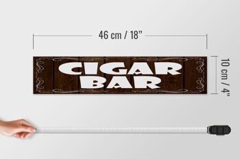 Panneau en bois disant 46x10cm Cigar Bar décoration de bar à cigares 4